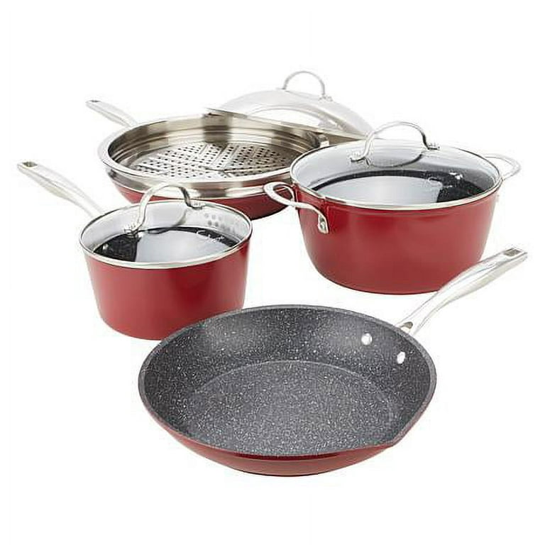 Curtis Stone Dura-Pan Nonstick 8-piece Cookware Set Model 650-334-Used 