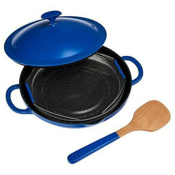 Curtis Stone Dura-Pan+ Nonstick All Day Chef's Pan with Steamer & Tool ...