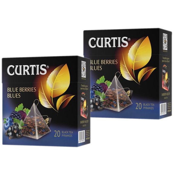 Curtis Tea Blue Berries Blues 20 Pyramid Bags - Refreshing Blueberry Infused Blend