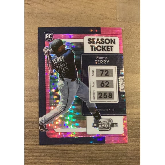 Curtis Terry MLB Minnesota Twins 2022 Panini Chronicles - Contenders Optic Pink Pulsar 13 RC trading card