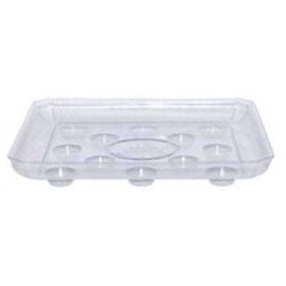 Curtis Wagner Clear Carpet Saver Heavy Duty Square Plant Saucer, 16"