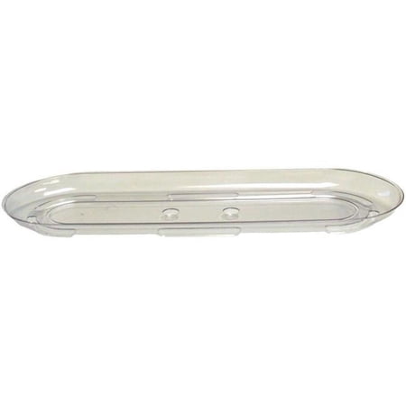 Curtis Wagner Plastics Corp DWT-1400 14 x 5 in. Heavy Gauge Plastic Designer Centerpiece Plant Tray, Clear - Pack of 25