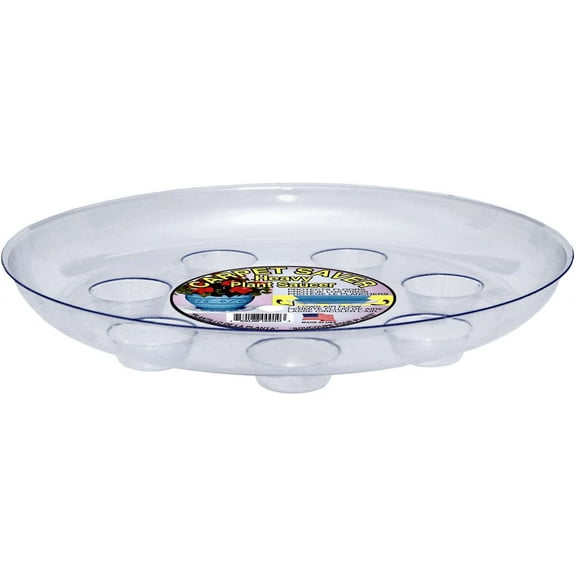 CWP Heavy-Duty Footed Carpet Saver Saucer Durable Surface Protection, Clear, 12"
