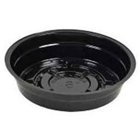 Curtis Wagner Plastics BLK-812 12 in. Vinyl Plant Saucer, Black - Pack of 25