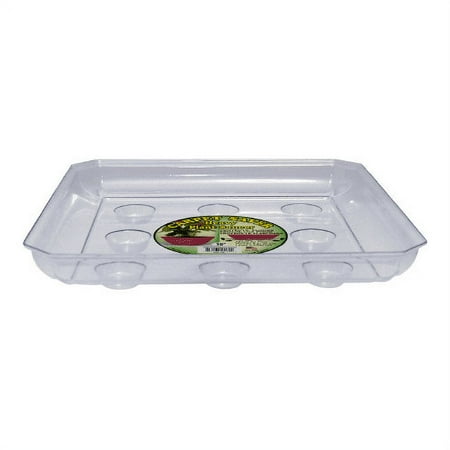 Curtis Wagner Plastics Corp SQDS-800 8 in. Square Heavy Gauge Footed Carpet Saver Saucer Clear