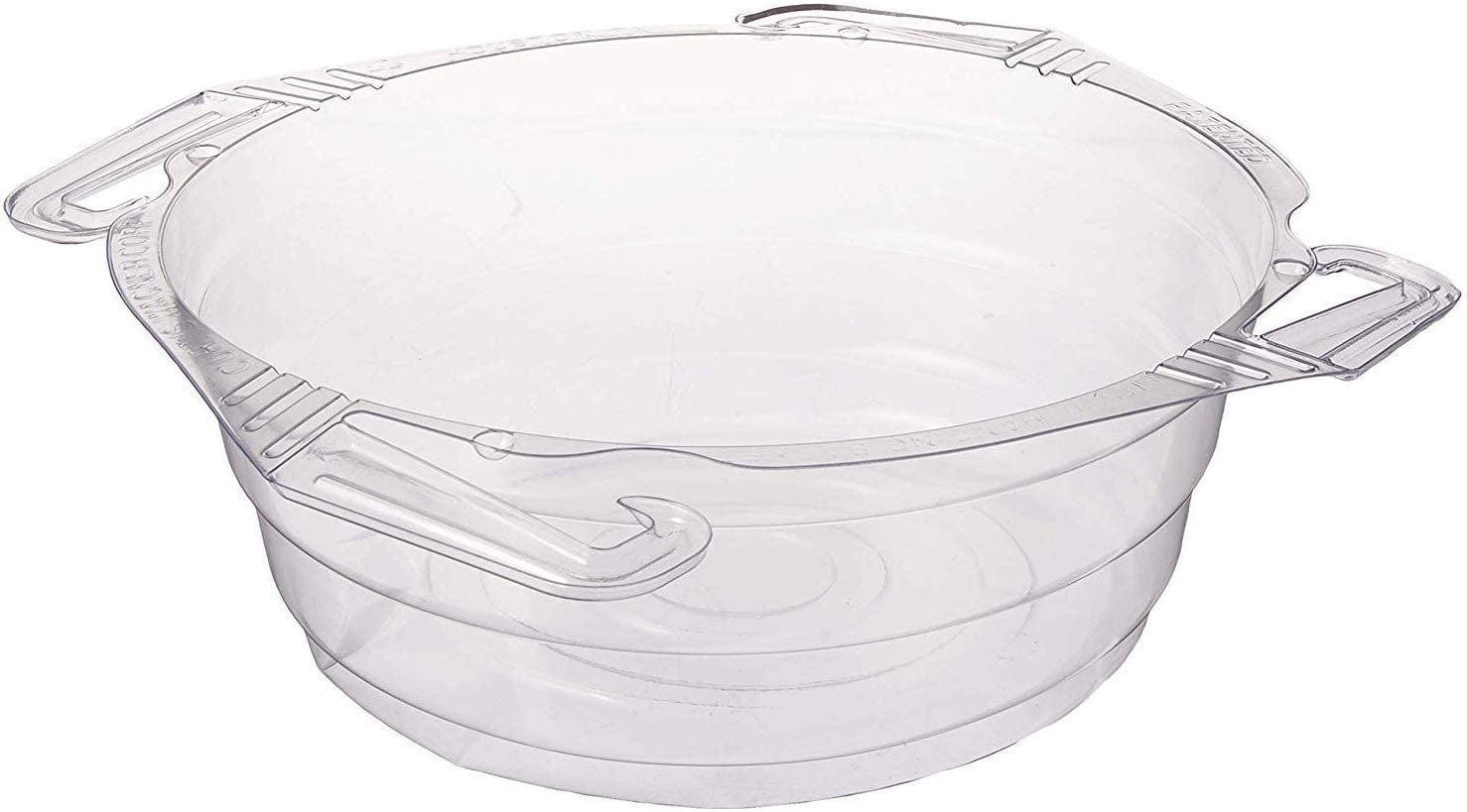 Curtis Wagner Plastics Plant Hanging Basket Drip Pans (5-Pack) - Clear, Round (Diameter = 7.37" Base, 10" Top, 3.7" Depth) Thin Plastic Indoor Outdoor