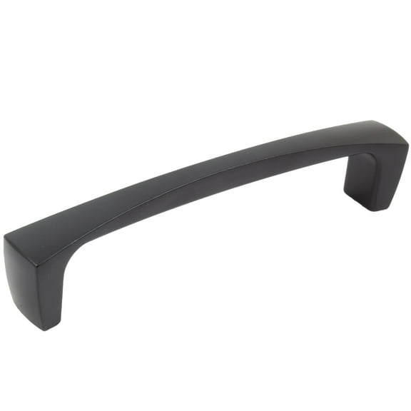 Curtiss Cabinet Pull, 128 Millimeters, Matte Black by Stone Harbor Hardware