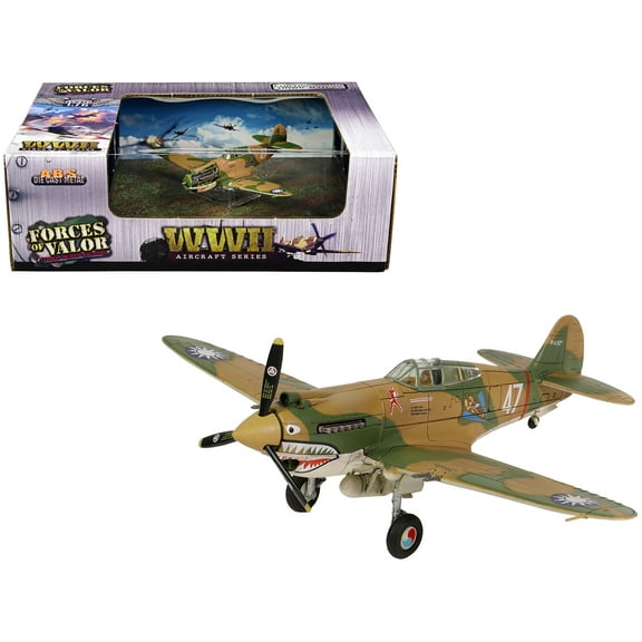 Curtiss P-40B HAWK 81A-2 Aircraft Fighter "WW2 Aircrafts Series" 1/72 Diecast Model by Forces of Valor