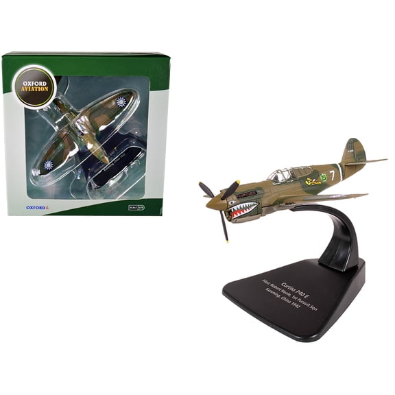 Curtiss P40 E Warhawk Fighter Plane Pilot: Robert Neale 1st Pursuit Squadron Kunming China (1944) "Oxford Aviation" Series 1/72 Diecast Model Airplane by Oxford Diecast