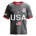 thumbnail image 1 of Curuila 250 Anniversary Usa Shirt For Men Print Short Sleeve Crew Neck Comfort Patriotic Tee Grey Size 4Xl, 1 of 3