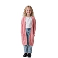 thumbnail image 1 of Curuila Child Girls Knit Cardigan Long Sleeve Solid Color Sweater For Girls Autumn Winter Fashionable Coat Size 6-7 Years, 1 of 8
