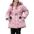 thumbnail image 1 of Curuila Child Girls Long Coat Long Sleeve Solid Color Hooded Jacket For Girls Winter Warm Casual Outerwear Size 5-6 Years, 1 of 9