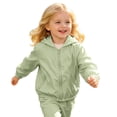 thumbnail image 1 of Curuila Child Girls Sun Jacket Long Sleeve Solid Color Hooded Zip Up Coat For Girls Summer Lightweight Comfortable Outerwear Size 5-6 Years, 1 of 6