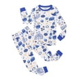 thumbnail image 1 of Curuila Child Kids Girls 2 Piece Set Long Sleeve Graphic Print Crew Neck Tops With Pants Spring Autumn Fashion Clothes Set Blue Size 5-6 Years, 1 of 2