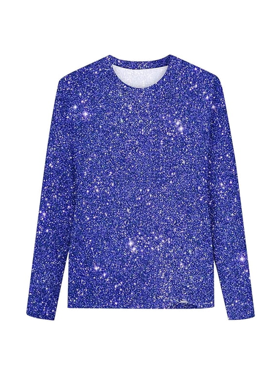 Child Toddler Girls T-Shirts Long Sleeve Solid Color Sequin Crew Neck T Shirt For Kids Everyday Wear Comfortable Tops Size 2-3 Years