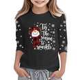 thumbnail image 1 of Curuila Children Girls Boys Shirt Fashion Christmas Cartoon Printed Crew Neck Long Sleeved Top T Shirt Size 11-12 Years Gray, 1 of 4