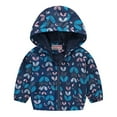 thumbnail image 1 of Curuila Children Girls Coat Long Sleeve Graphic Print Hooded Zip Up Jacket For Girls Autumn Winter Casual Outerwear Size 12-18 Months, 1 of 3
