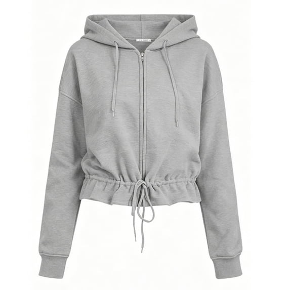 Curuila Children Girls Coat With Zipper Long Sleeve Solid Color Hooded Jacket For Girls Everyday Wear Fashion Outerwear Size 4-5 Years