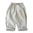 thumbnail image 1 of Curuila Children Girls Pants Striped Print Elastic Waist Loose Breathable Spring Summer Trousers Blue Size 18-24 Months, 1 of 3