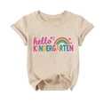thumbnail image 1 of Curuila Children Girls T-Shirts Short Sleeve Letter Print Crew Neck Tops For Girls Everyday Wear Casual Tee Size 2-3 Years, 1 of 4
