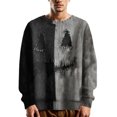 thumbnail image 1 of Curuila Halloween Mens Sweatshirt Long Sleeve Hallowmas Graphic Print Crew Neck Pullover Sweatshirts Everyday Wear Comfortable Pullover Tops Size L, 1 of 5