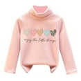 thumbnail image 1 of Curuila Kids Girls Shirts High Neck Long Sleeve Cartoon Print Warmth Soft Tops Unisex Green Size 9-10 Years, 1 of 3