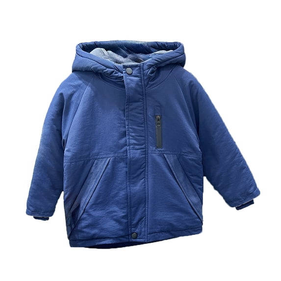 Curuila Kids Infant Girls Coat Fleece Long Sleeve Solid Color Hooded Jacket For Girls Winter Warm Comfortable Outerwear Size 4-5 Years