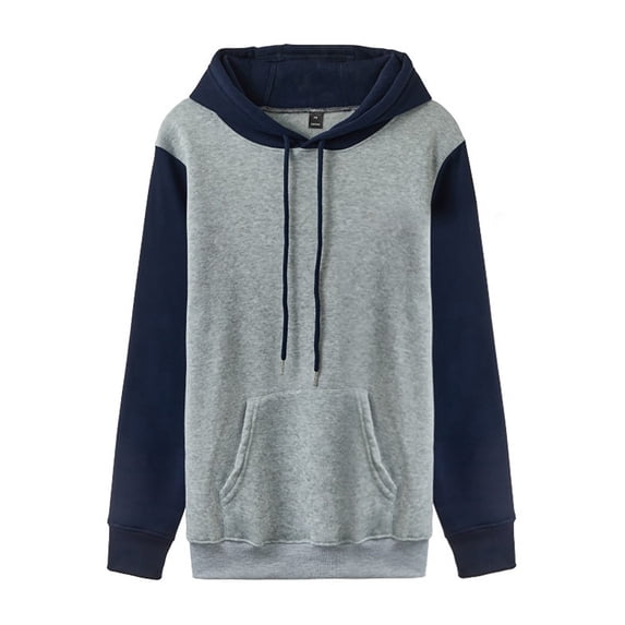 Curuila Mens Hoodies Pullover With Pocket Long Sleeve Hooded Color Block Sweatshirt For Men Loose Fit Comfortable Tops Ny1 Size Xl