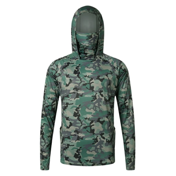 Curuila Mens Hoodies With Pocket Camouflage Print Long Sleeve Hooded Sweatshirt For Men Lightweight Fashionable Pullover Tops Size 3Xl