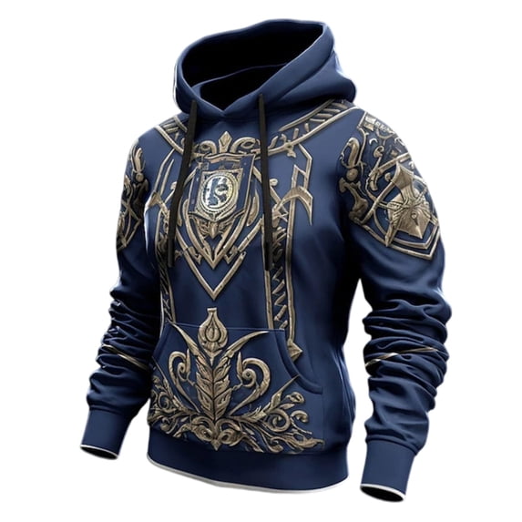 Curuila Mens Hoodies With Pocket Graphic Print Long Sleeve Hooded Sweatshirt For Men Autumn Winter Fashionable Pullover Tops Size 3Xl