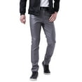 thumbnail image 1 of Curuila Mens Leather Pants Slim Fitting Solid Color Comfortable Casual Long Trousers With Pocket Gray Size Xl, 1 of 4