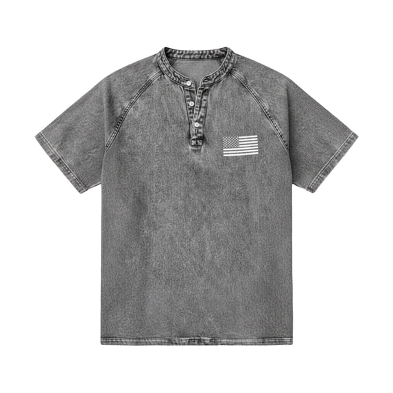 Curuila Mens Patriotic Shirt Independence Day Print Crew Neck Short ...