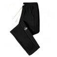 thumbnail image 1 of Curuila Mens Sweatpants With Pocket Solid Color Elastic Waist Drawstring Straight Leg Pants For Men Everyday Wear Fashion Joggers Trousers Size L, 1 of 4