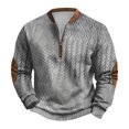 thumbnail image 1 of Curuila Mens Sweatshirt Half Zip Long Sleeve Graphic Print Crew Neck Pullover Sweatshirts Everyday Wear Casual Soft Pullover Tops Size L, 1 of 3