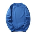 thumbnail image 1 of Curuila Mens Sweatshirt Long Sleeve Solid Color Crew Neck Pullover Sweatshirts Autumn Winter Fashion Pullover Tops Size M, 1 of 4