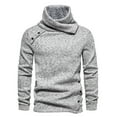 thumbnail image 1 of Curuila Mens Sweatshirt Long Sleeve Solid Color High Neck Pullover Sweatshirts Autumn Winter Comfort Pullover Tops Size S, 1 of 9
