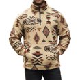 thumbnail image 1 of Curuila Mens Sweatshirt With Pocket Half Zip Long Sleeve Graphic Print Stand Collar Pullover Sweatshirts Autumn Winter Fashionable Pullover Tops Size L, 1 of 9