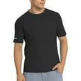 thumbnail image 1 of Curuila Mens T-Shirt Short Sleeve Solid Color Crew Neck Pullover For Men Summer Casual Tops Black Size L, 1 of 4