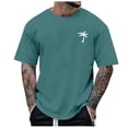 thumbnail image 1 of Curuila Mens Tshirt Short Sleeve Tree Print Crew Neck Pullover For Men Summer Fashionable Tops Green Size Xs, 1 of 4