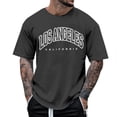 thumbnail image 1 of Curuila Mens Tshirts Short Sleeve Letter Print Crew Neck Pullover For Men Summer Soft Casual Tops Grey Size S, 1 of 4