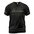 thumbnail image 1 of Curuila Mens Usa 250Th Anniversary Shirt Crew Neck Print Short Sleeve Fashion Comfort Tee Black Size L, 1 of 3