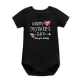 thumbnail image 1 of Curuila Newborn Girls Romper Short Sleeve Crew Neck Letter Print Bodysuit For Summer Fashionable Jumpsuit Black Size 9-12 Months, 1 of 3