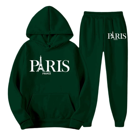Curuila Sweatsuits Mens 2 Piece Outfit With Pocket Long Sleeve Letter Print Hooded Sweatshirt With Sweatpants Everyday Wear Comfort Tracksuit Size 2Xl