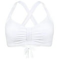 thumbnail image 1 of Curuila Swimsuit For Women Fashion Solid Color Strap Square Neck Bikini Swimwear Top White Size 2Xl, 1 of 2