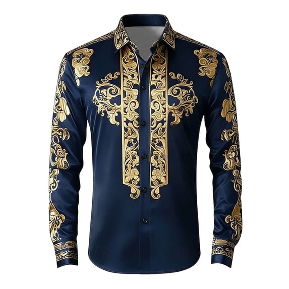 Curuila Kids Boys Shirt Cowboy Print Lapel Button Down Long Sleeve Comfort Casual Tops Navy Size 10-11 Years