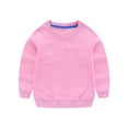 thumbnail image 1 of Curuila Toddler Baby Tops Long Sleeve Solid Color Crew Neck Casual Shirt Fall Winter Clothes For Boys Girls Pink Size 3-4 Years, 1 of 3
