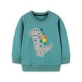 thumbnail image 1 of Curuila Toddler Boy Sweatshirts Crew Neck Long Sleeve Dinosaur Pullover Graphic Top Sweater Shirts Autumn Light Blue Size 3-4 Years, 1 of 6