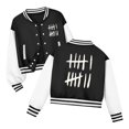 thumbnail image 1 of Curuila Toddler Boys Baseball Jacket Crew Neck Graphic Print Long Sleeve Coat For Kids Spring Autumn Fashion Outerwear Size 5-6 Years, 1 of 3