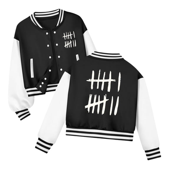 Curuila Toddler Boys Baseball Jacket Crew Neck Graphic Print Long Sleeve Coat For Kids Spring Autumn Fashion Outerwear Size 5-6 Years