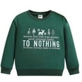 thumbnail image 1 of Curuila Toddler Boys Girls Tops Long Sleeve Cartoon Christmas Prints Crew Neck Shirt Fall Winter Kids Clothes Green Size 4-5 Years, 1 of 7